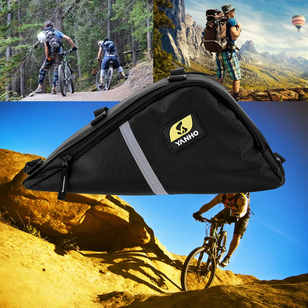 Panniers Bags Yanho Water Resistant Bicycle Triangle Bag Frame Front Tube Oxford Fabric Cycling Bike Zipper Pack With ShockAbsorbing Sponge 230823 From 9 73 DHgate