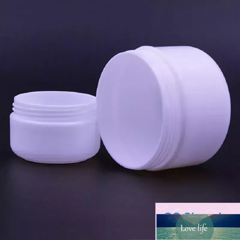 흰색 내부 커버 병 PP BPA 무료 라운드 항아리 무료 익스프트 간단한 클래식 병 화장품 페이스 크림 로션 서브 버틀