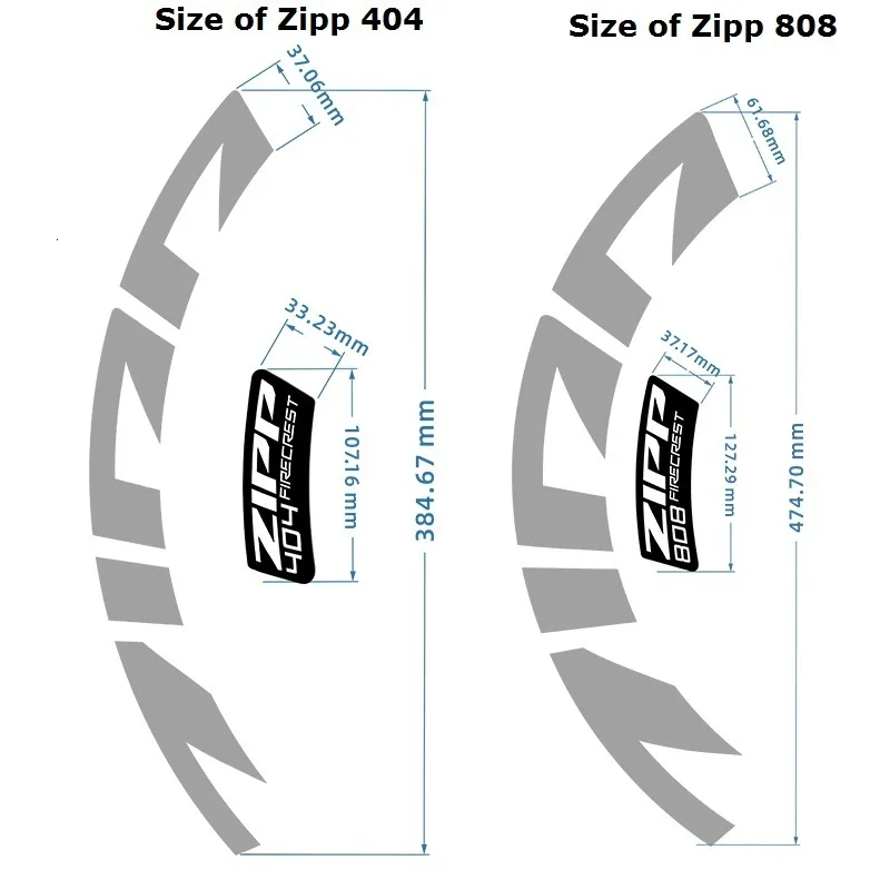 Car Truck Racks Zipp Firecrest Wheels Stickers Set For 202