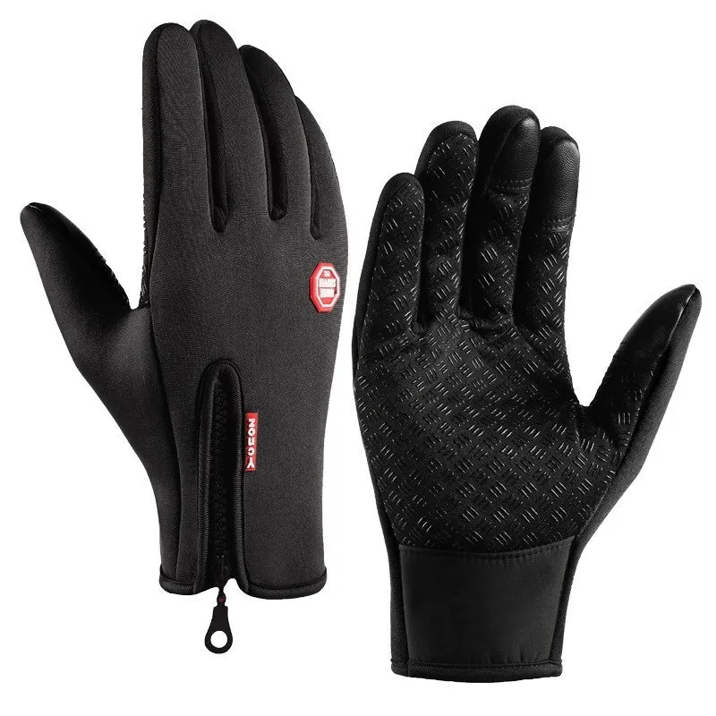 Gants En Cuir Homme Noirs D'hiver Avec écran Tactile - Taille M - Conduite Et Quotidien
