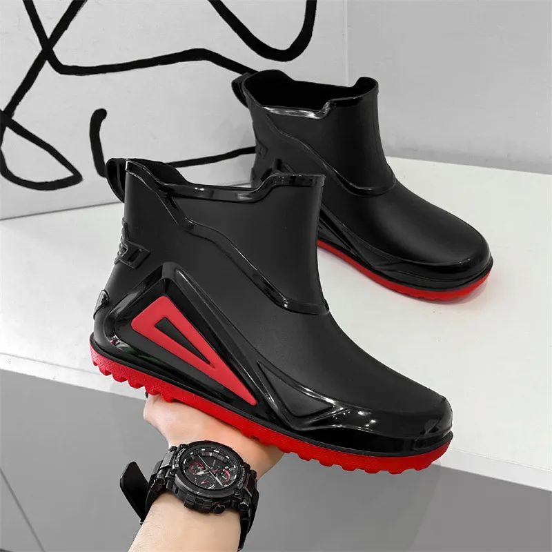 Regenlaarzen visschoenen Men 2023 Outdoor Nonslip Licht wandelen Shaxi Duurzame waterdichte rubber 230822