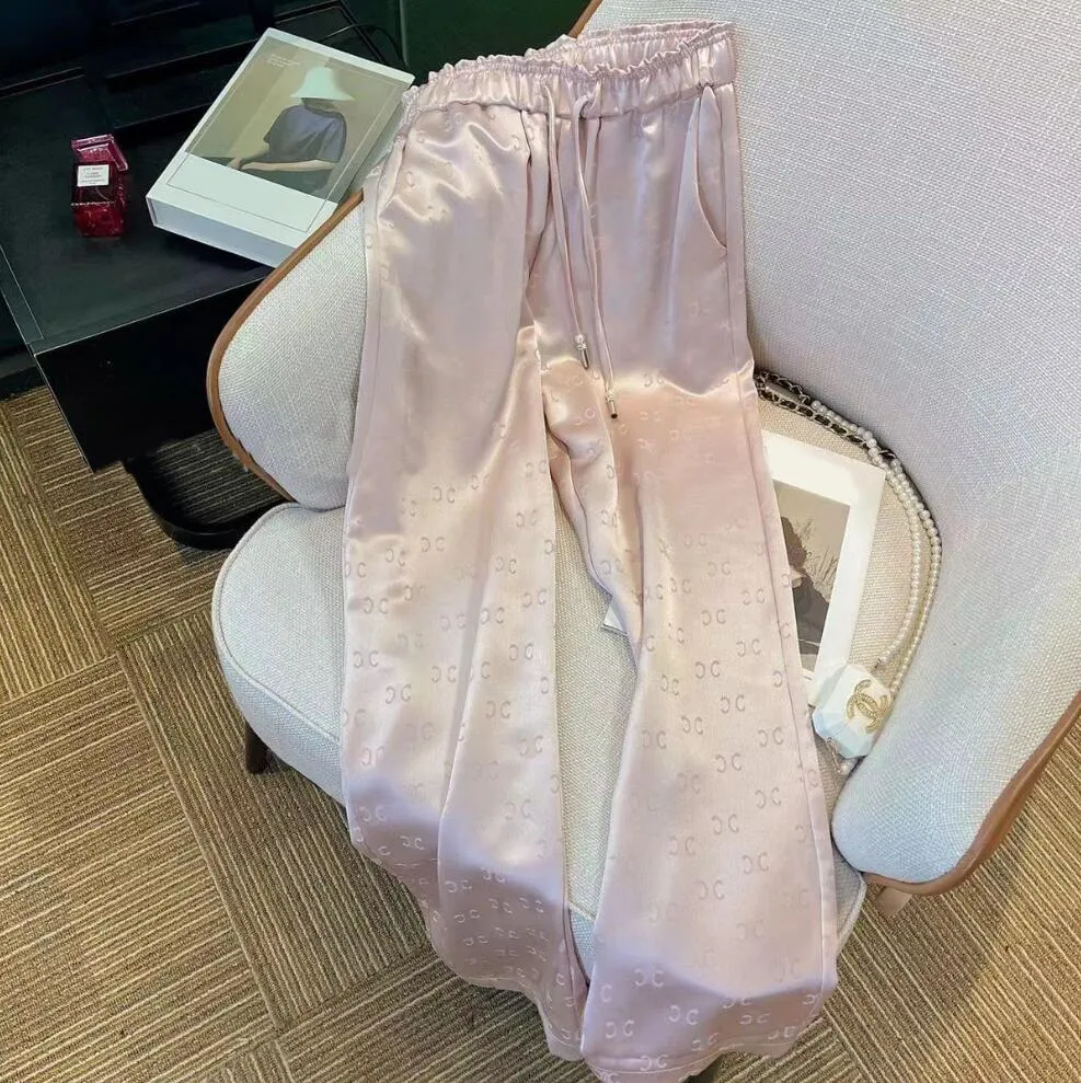 Jesienna damska projektantka marki Pants Fashion Klasyczne drukowane cienkie temperament Szerokie nogi Europa i Stany Zjednoczone Sprzedające duże spodnie S-4xl