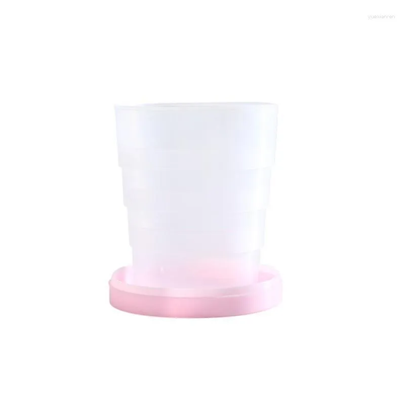 Tazze di piattini cartone animato tazza a scomparsa Materiale eccellente tazza da viaggio per esterni portatili facili da trasportare utensili da bere durevoli blu