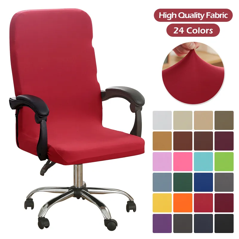 Крышка стулья Spandex Office Estack Gaming Cool Cover Solid Color Computer Comply Cover Elastic Cleclecovers для дома 230823