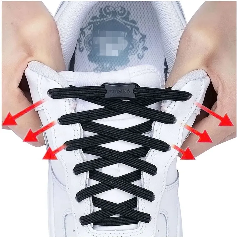 Flat Elastic Shoe Laces Sneakers No Tie Shoelaces for Shoes Tennis