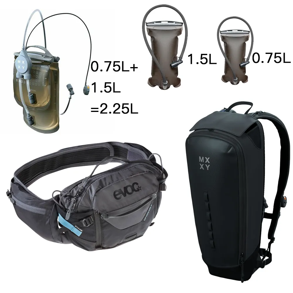 Alforjas Bolsas evoc Hip Pack Pro Hidratación Cintura mxxy DualChamber HydraPak Force 15L 075L Vejiga de agua ultraduradera 230823