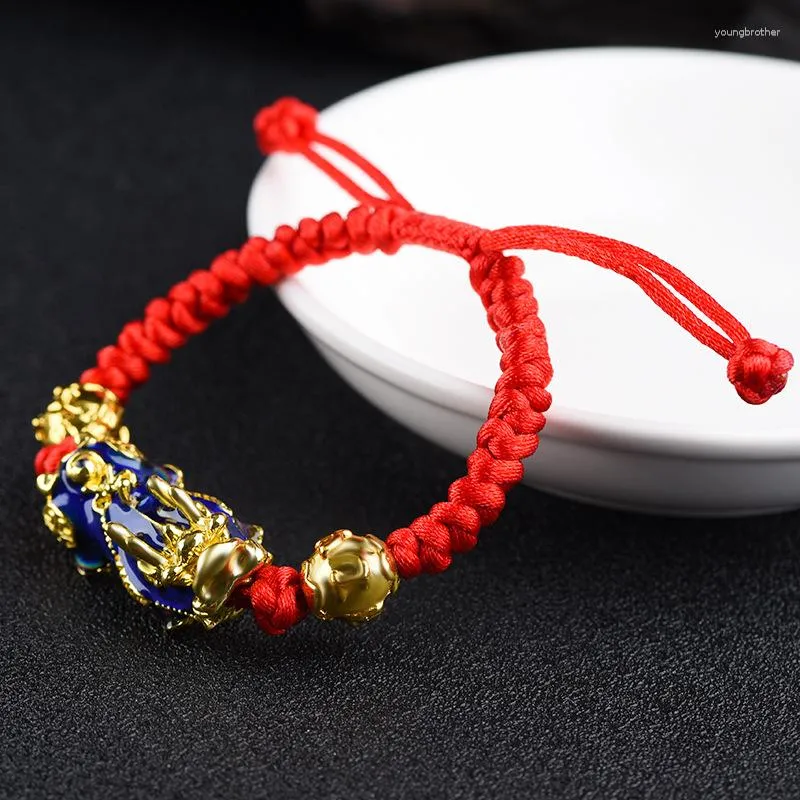 Charm Bracelets Chinese Feng Shui Pixiu Bracelet Wealth Health Good Luck Rope Braided For Women Men Jewelry Gifts Accessories