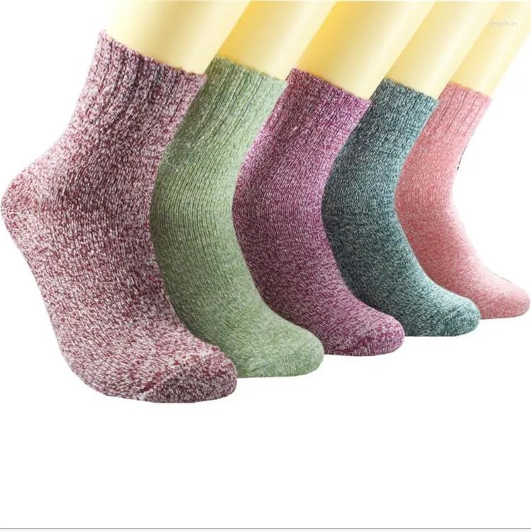 Chaussettes femme Style ethnique laine chaude-vente épaisse rétro