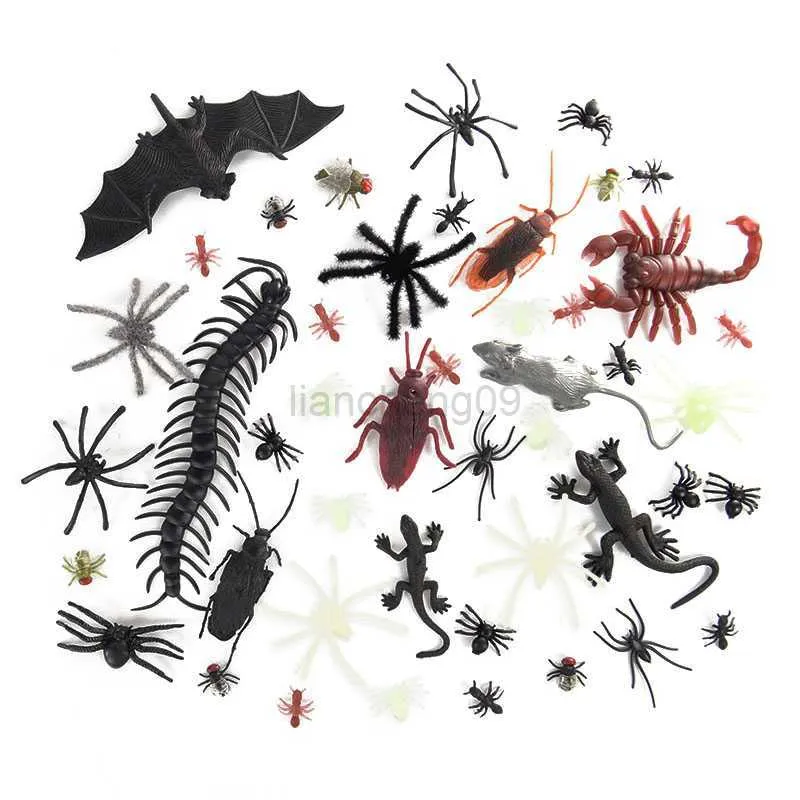 Andere feestelijke feestbenodigdheden 1Pack Halloween Fake Insect Cock Bugs Spider Kids grappig speelgoed voor Halloween Party Fools 'Day Decoration Haunted House Scary Props L0823