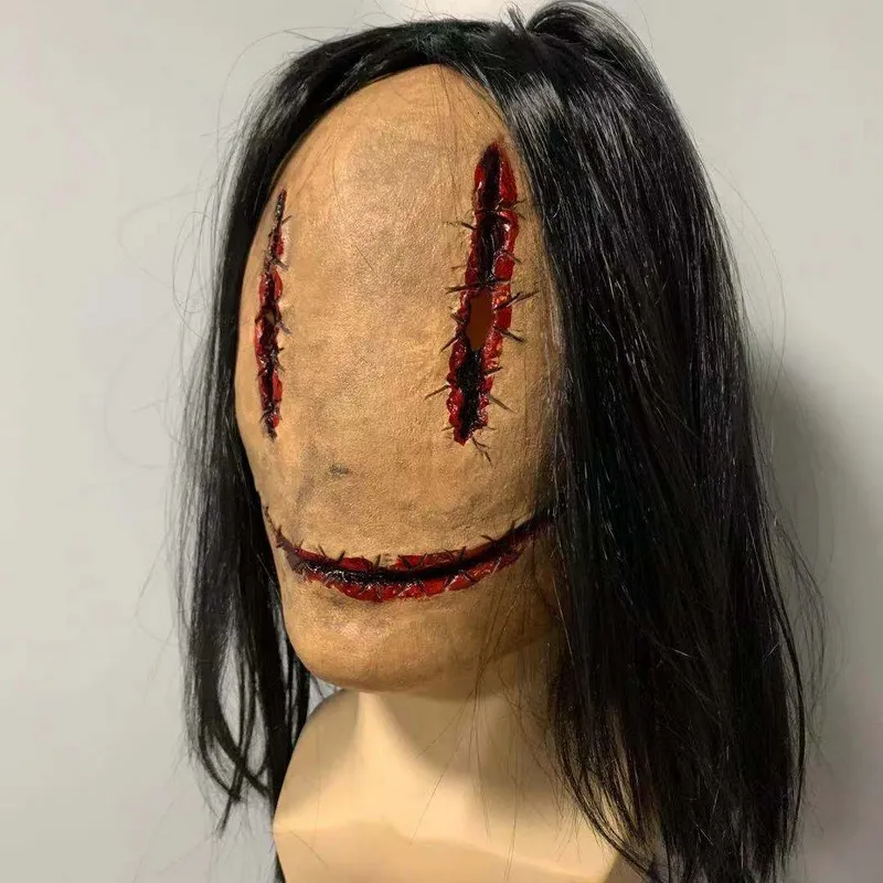 Masques de fête Halloween masque d'horreur Halloween visage effrayant drôle maison hantée accessoires de costume cosplay Sadako couvre-chef 230822