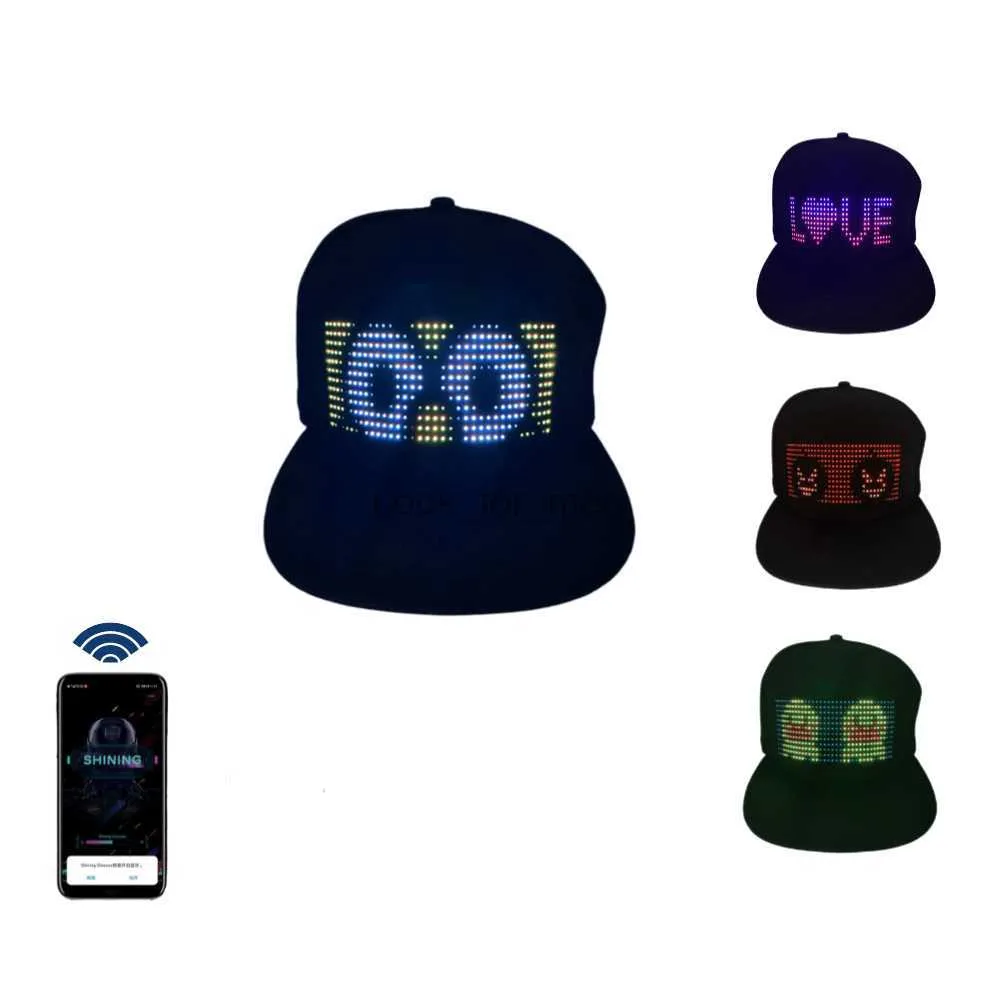 Programmerbar RGB LED HAT Bluetooth Shining Caps App Control Redigering