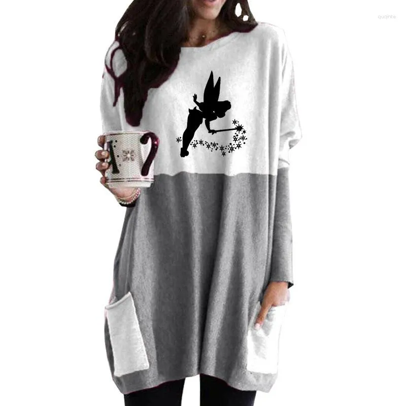 Hoodies voor dames grappige feeënsterren grafische print zak splitsing casual dames femmes lente herfst minnaar cadeau sweatshirts tops voor vrouw