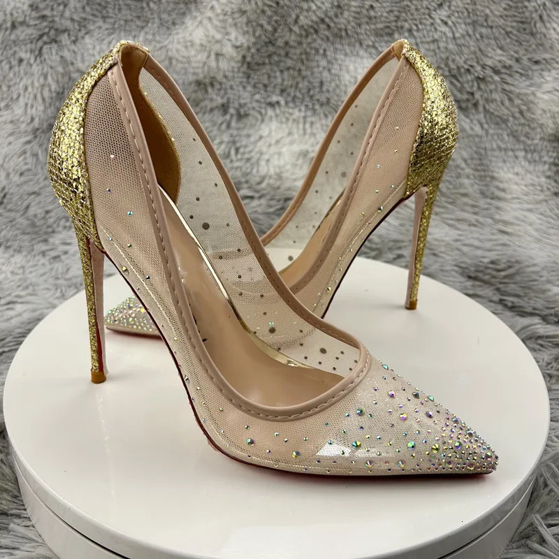 12 cm noenname_null jurk 918 schoenen pailletten gouden scarpin designer hoge hakken sier pumps slip op diamant mesh puntige teenschoen 230822 712