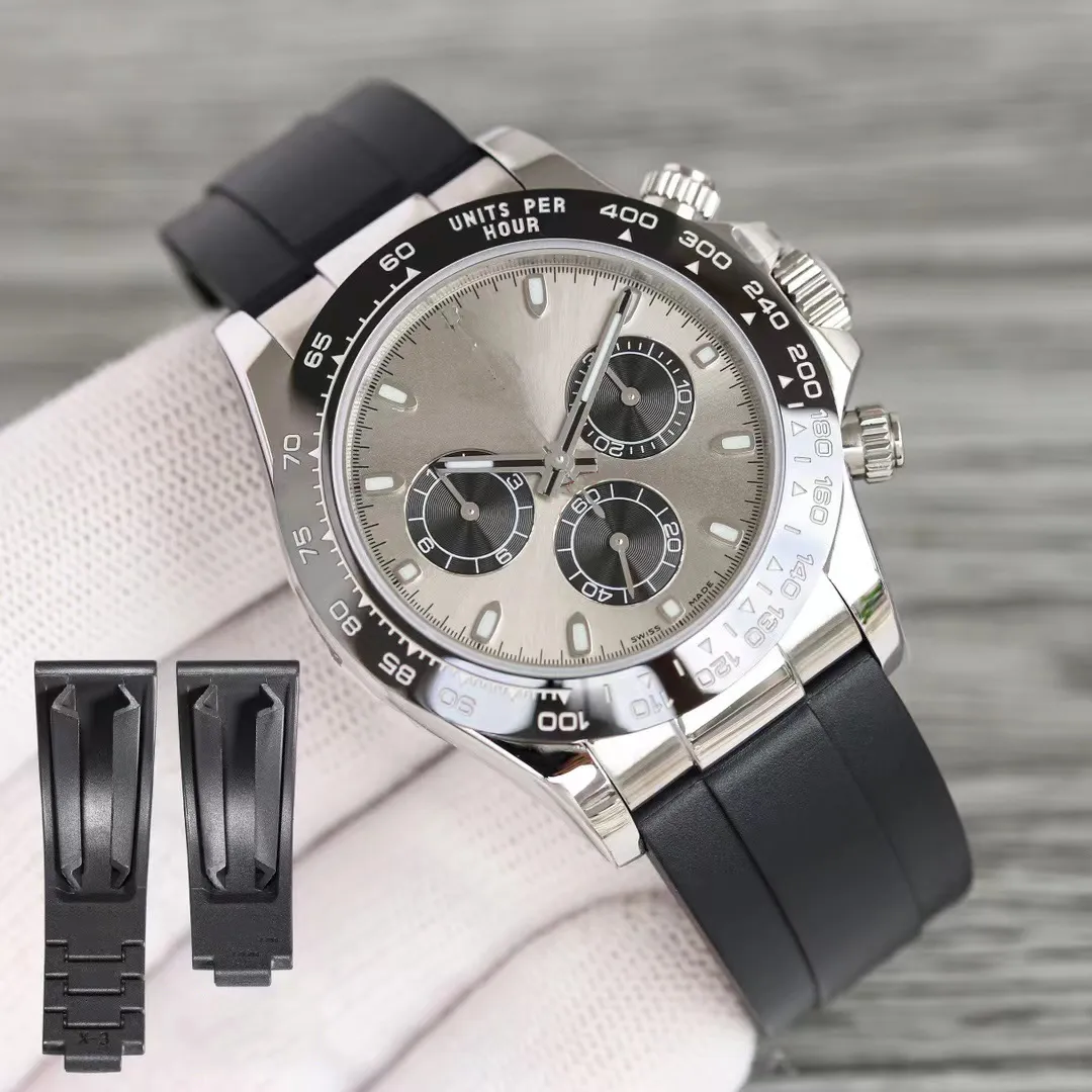 Clean Factory V11 Deluxe Luxury Watch Mens Watches Sapphire Chronograph Watches ETA 4130 Ceramic Bezel 126519 Model 904L Case Rostfritt stål Remvattentät