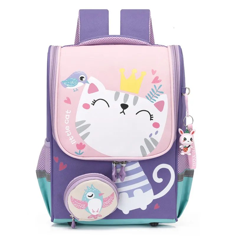 Ryggsäckar klass12 Cartoon Primary School for Girls Cute Cat Bag Boys Dinosaur Kids Ryggsäck 230822