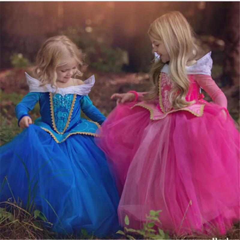 Девушка платья 5 6 7 8 9 10 лет девушки одеваются на хэллоуин косплей красавица принцесса платье рождественские костюмы детская цветочная одежда 230822