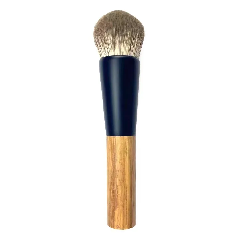 Outils de maquillage Brosse professionnelle faite à la main 1 pièce Poils de chèvre doux Fond de teint à double angle Manche en bois de santal Pinceaux de maquillage 230822