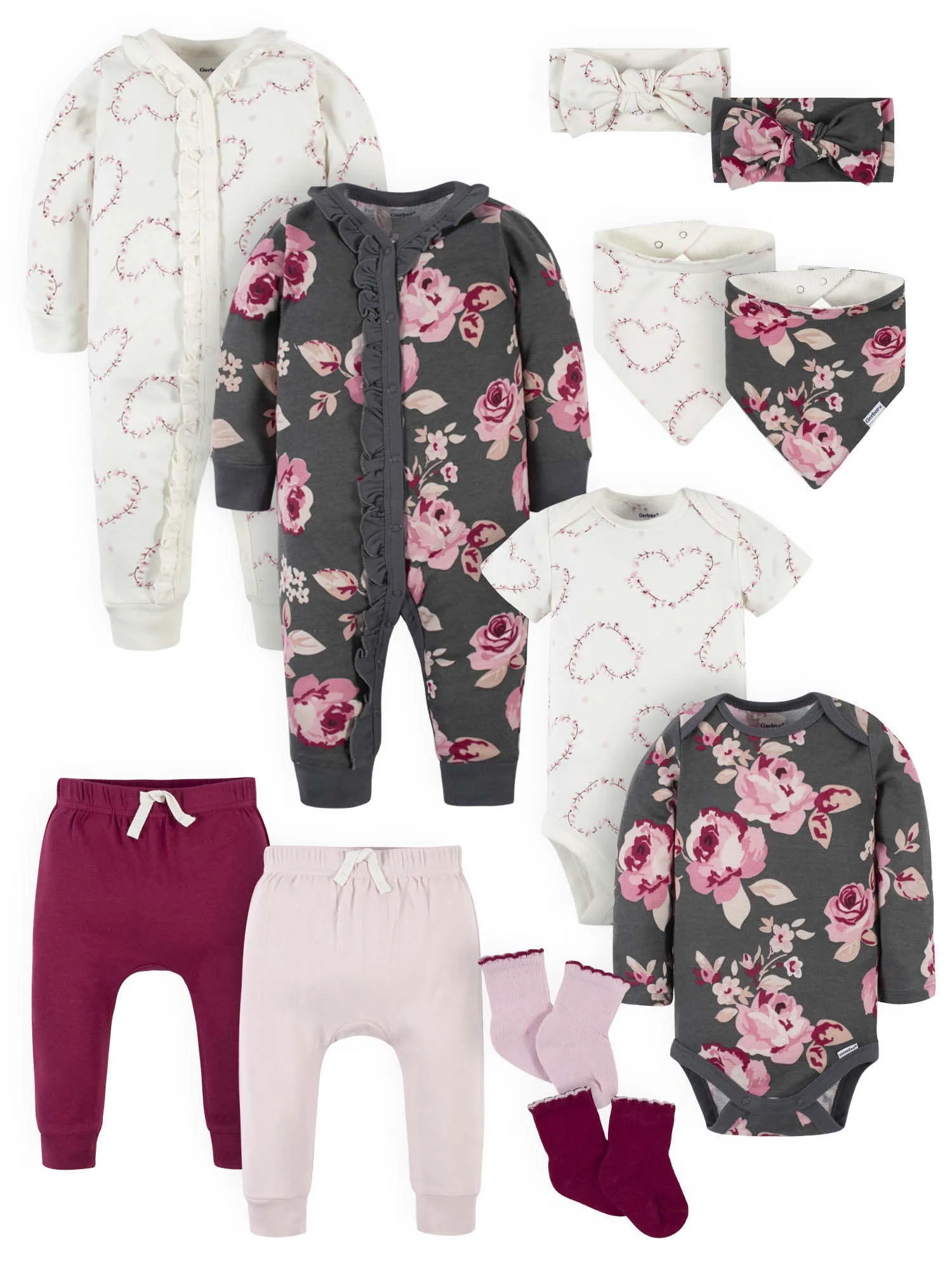 Rompers Baby Girl Layette Duschgeschenkset 12 Stück geboren 12 Monate Fracht kostenlos 230823