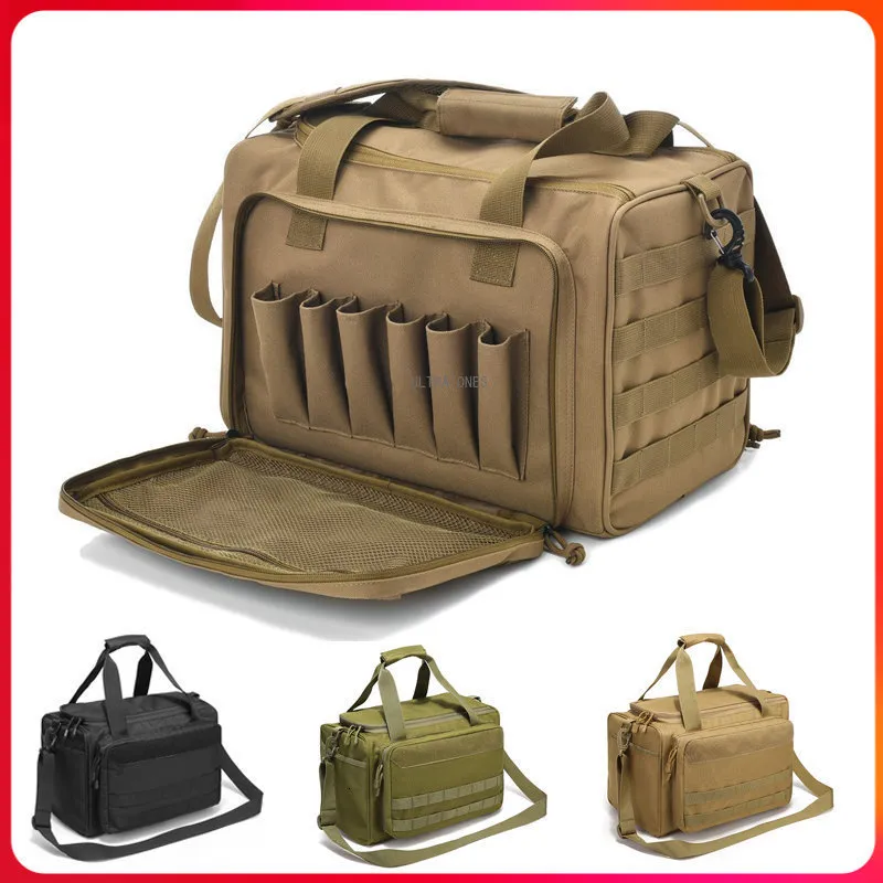 Backpacking Packs Tactical Range Bag Outdoor Hunting Military Training Shooting Molle Gun Bags Climbing Hiking Camping Large Capacity Handbag 230822