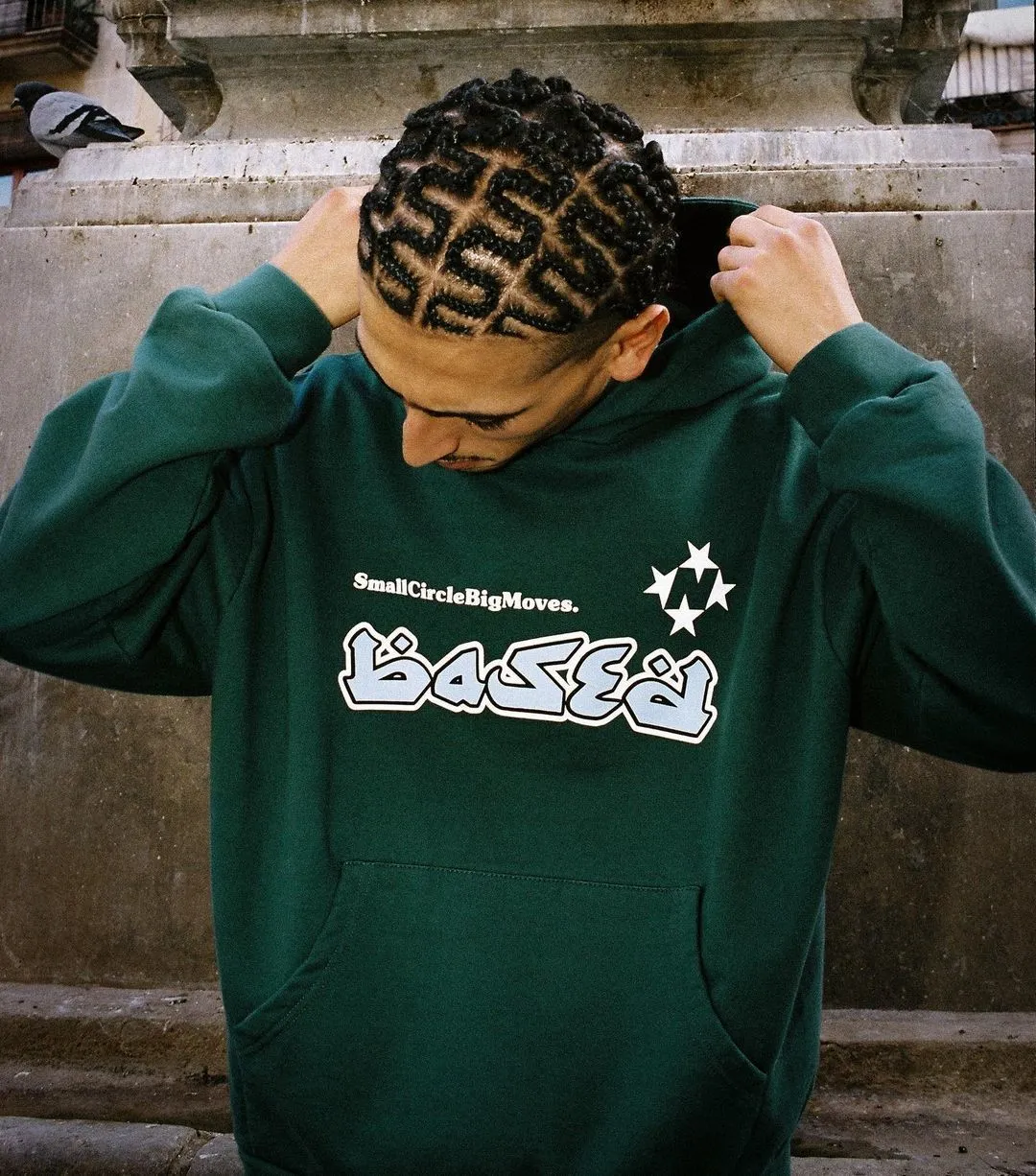 Star print online hoodie women's
