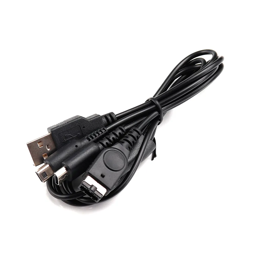 Câble de chargement USB 3 en 1 de 1.2M, cordons de chargeur pour Console NDSI NDSL GBA SP