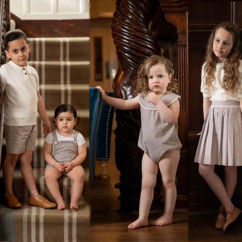 Roupas de roupas de roupas de risca para crianças férias irmãs Meninas combinando vestidos listrados shorts Baby Rompers 230822