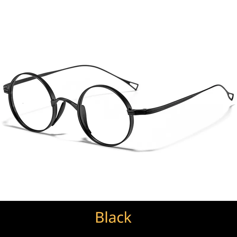 Lunettes Japonaises En Titane Pur - Monture Ronde En Acétate - Faites à La Main - Unisexe - Neuf Avec étuis Et Accessoires