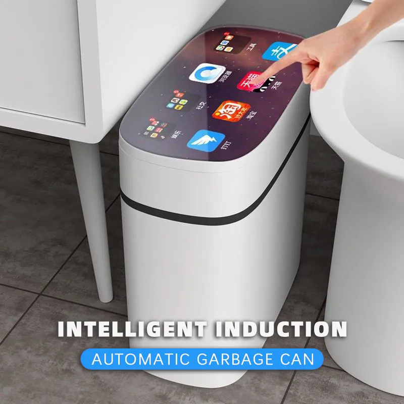 Waste Bins Selling Kitchen Storage Box Trash Can Induction Small Car Box Automatic Smart Dustbin Smart Trash Bin 230823