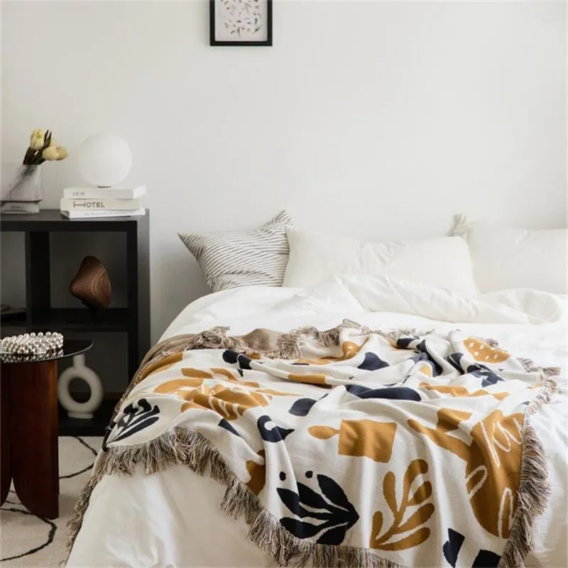 Coperte bohemian a maglia coperta per aria condizionata portatile cotone per letti panoramica per panoramica cover di divani di divani