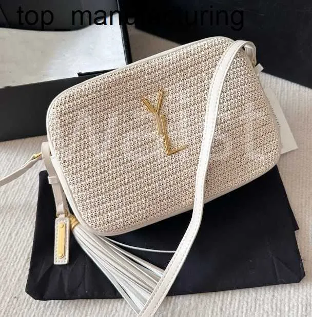 2023 Designer Straw Bag Snapshot Shoulder Beach Handbag For Women Color Matching Crossbody