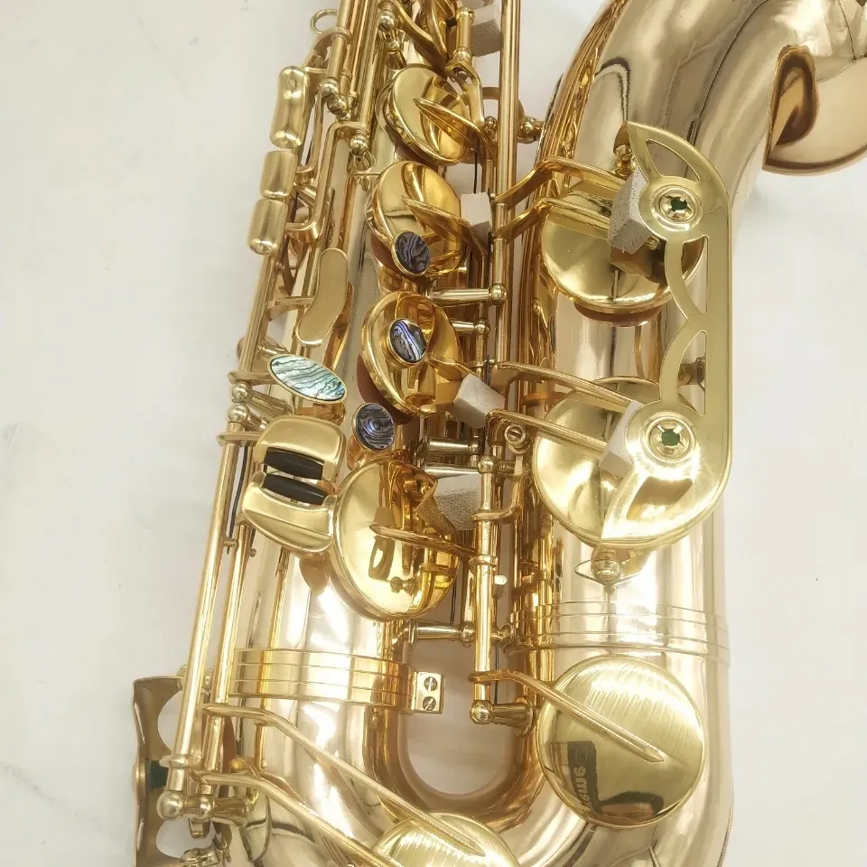 Original 802 en-till-en-strukturmodell Drop B Tone Professional Tenor Saxofonuppgradering Double-rib Abalone Key Tenor Sax