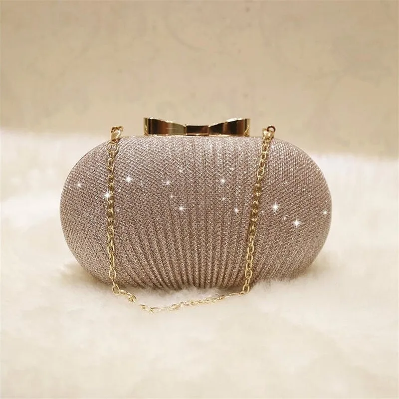 Heart Diamonds Women Handbags Metal Golden Chain Shoulder Day Clutch Bucket Wedding  Bridal Evening Bags Holder - Evening Bags - AliExpress