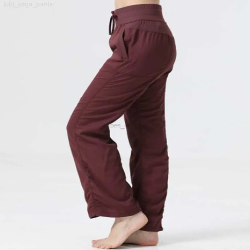 LL yoga Women's Yoga Gym loose full length Pants Wide Leg Pants Workout Running Women Exercise Trousers 4 Way Stretch capris With Pockets Top SELL