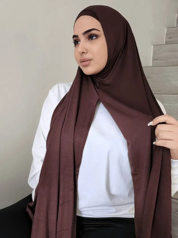 Hijabs Premium Instant Jersey Hijab for Woman Neck Scarf Cotton Scarves Women Bandana Headscarf Femme Musulman Ramadan 230823