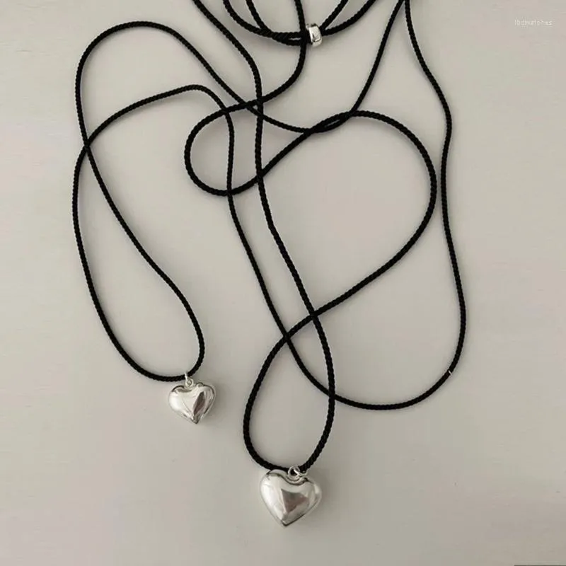 Pendant Necklaces Unique Heart Necklace Cotton Rope Chain Delicate Durable Dropship