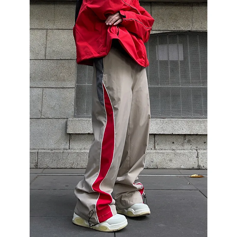DHgate.com:Mens Y2K Vintage Cargo Pants, Hip Hop Streetwear Striped Wide  Leg Joggers Sweatpants, Oversized 90s Retro Track Pantalones:Apparel