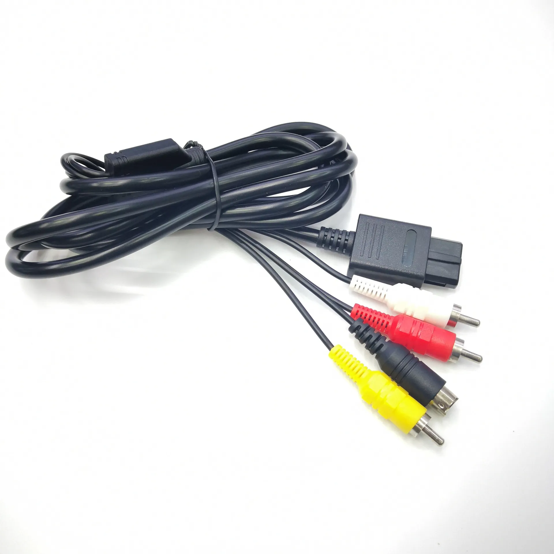 Cabo S-Video de 1,8 m de 6 pés 3RCA AV CABO COMPOSTO DE COMPOSTO PARA NINTENDO GAMECUBE 64 SNES NGC N64 ACESSÓRIO DE JOGOS