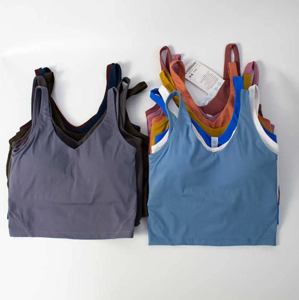 Yogatank Camisole Topps Gymkläder Kvinnor Justera naken Tät sportbh som kör fitness Vackra underkläder Vest Shirt