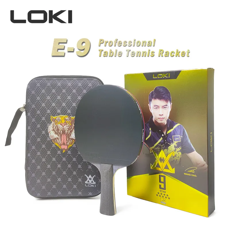 Tabel tennis Raquets Loki 9 Star Professional Ping Pong Racket AttackLoop High Sticky Carbon Blade Paddle 230822