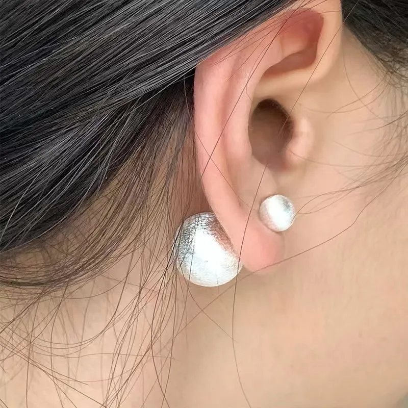 1 par Pendientes plata de ley 925 simple adecuado para de mujeres