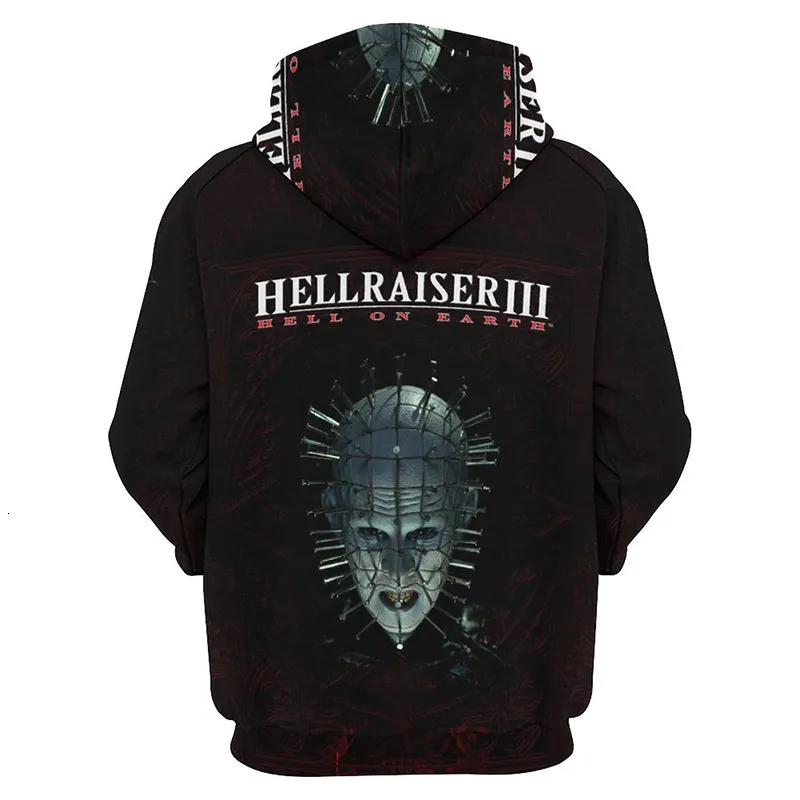 Women's Hoodies Sweatshirts Horror Movie Hellraiser Graphic Hoodie Men Clothing 3D Tryckt i Harajuku Fashion Y2K Pullovers Hooded Hoody 230822