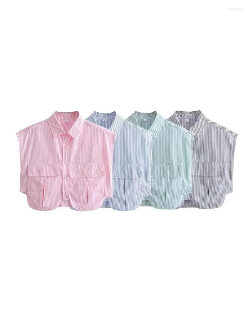 Bluzki damskie ozdobioną drukowaną bluzkę w paski damskie bluzka strzępiona bluzka z rękawami obroczkową uwięzionymi tankami zbiornikowymi