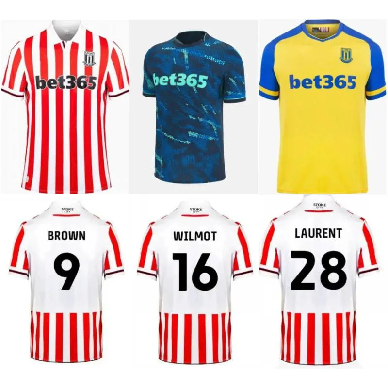 2023/24 Stoke City Soccer Jerseys 2024 CLUCAS FLETCHER Uniforme Hommes CAMPBELL BROWN Chemises