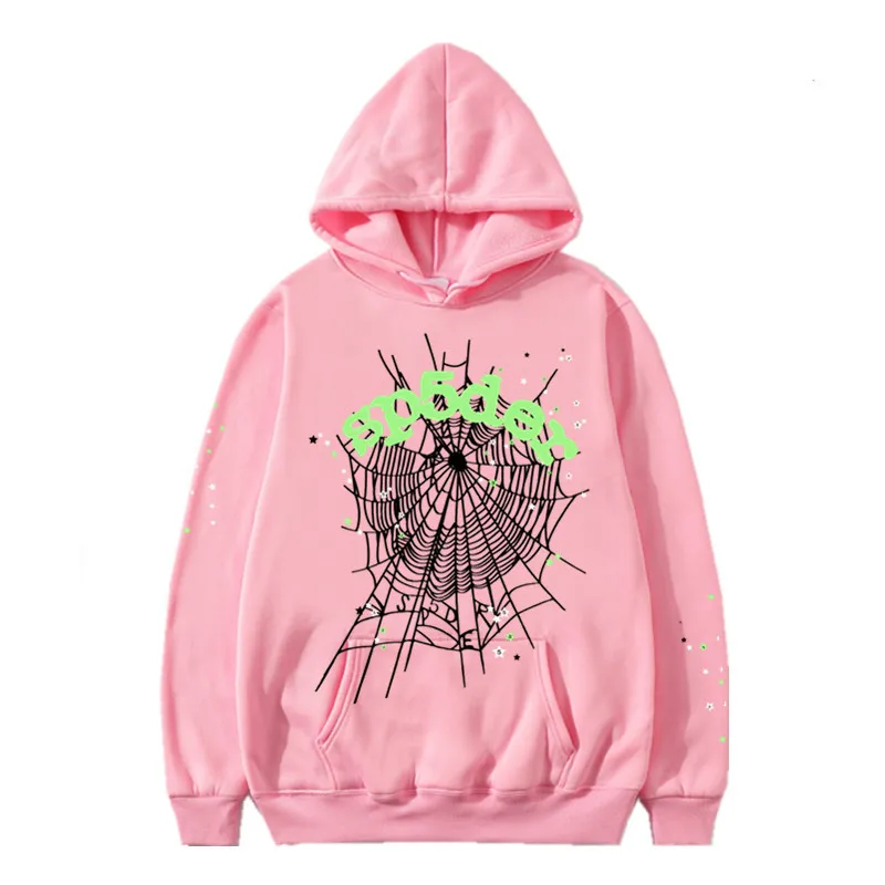 24SS New Spider Sweat à capuche rose Purple Young Thug Hoodie Sp5der Tracksuit Femme Femmes Sweetshirt Sweat-shirt 555 Hoodie Hoodie P3QR