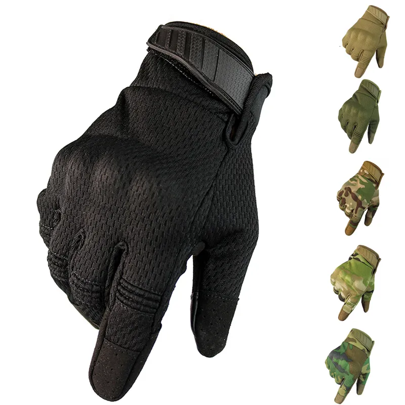 Five Fingers Gloves Men Breathable Full Finger Touch Screen Tactical Outdoor Sport Cycling Climbing Antiskid 230823