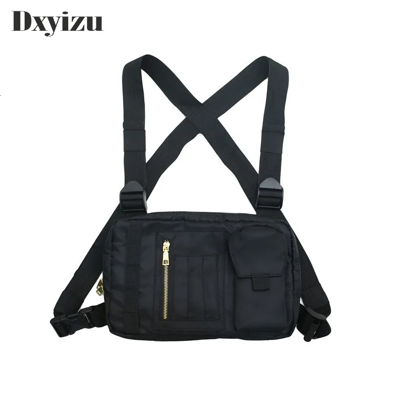 Evening Bags Tactical Vest Bag Male Chest Nylon Waistcoat Packs Streetwear Hiphop Rig Unisex Travel 230823