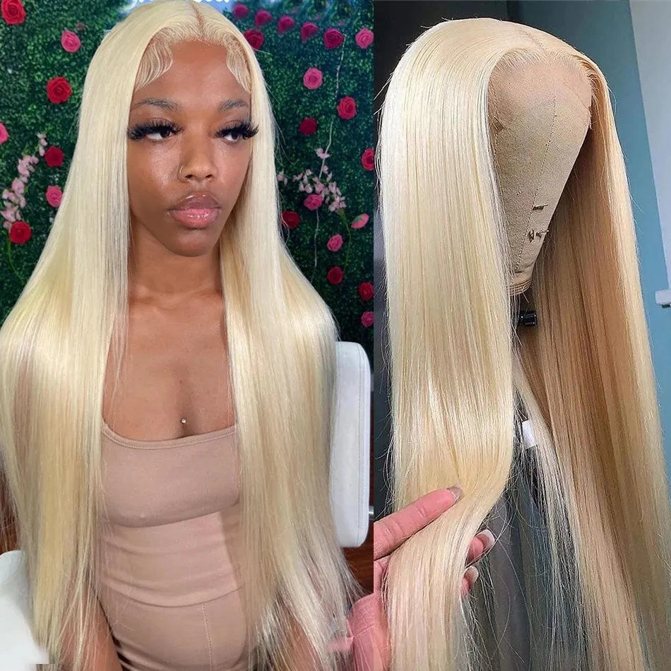 Loira de mel de 30 polegadas 613 HD Lace Frontal Wig 13x6 Cabelo humano para mulheres 13x4 Peruca de renda reta Bobless pronta para vestir