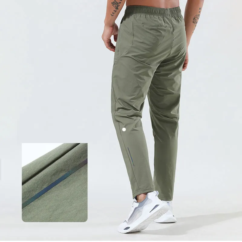 Ice Silk Mens Classic Fit Joggers Breathable Thin Lightweight