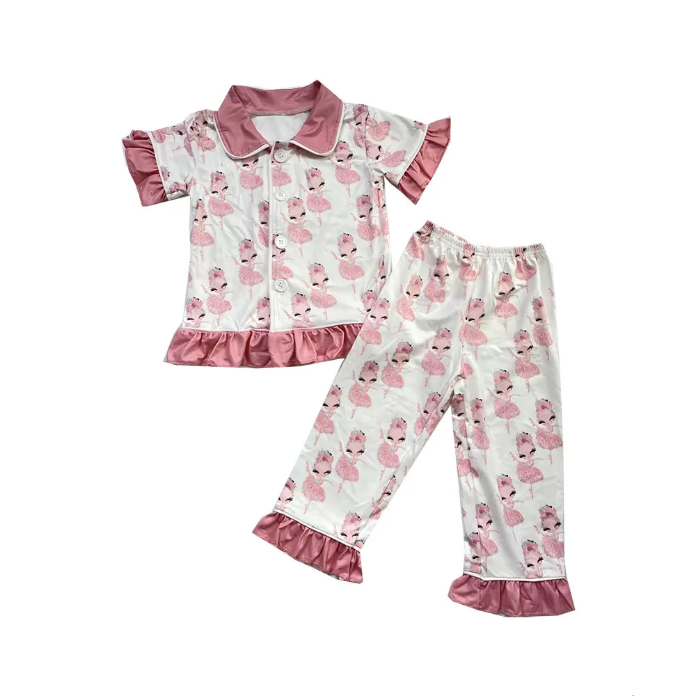 Clothing Sets Wholesale Kids Sleepwear Outfits Ballet Dance Girl Pajamas Toddler Girls 2 Piece 230823