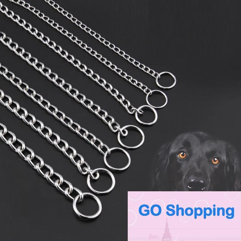 Cadeia de cães de cachorro fila dupla chrome Treinamento de estrangulamento mostra roupas de controle de segurança